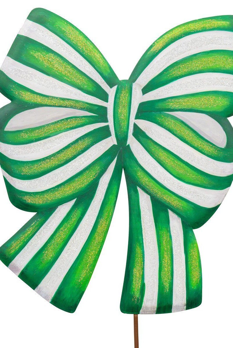 Shop For Elegant Metal Bow: Green/White