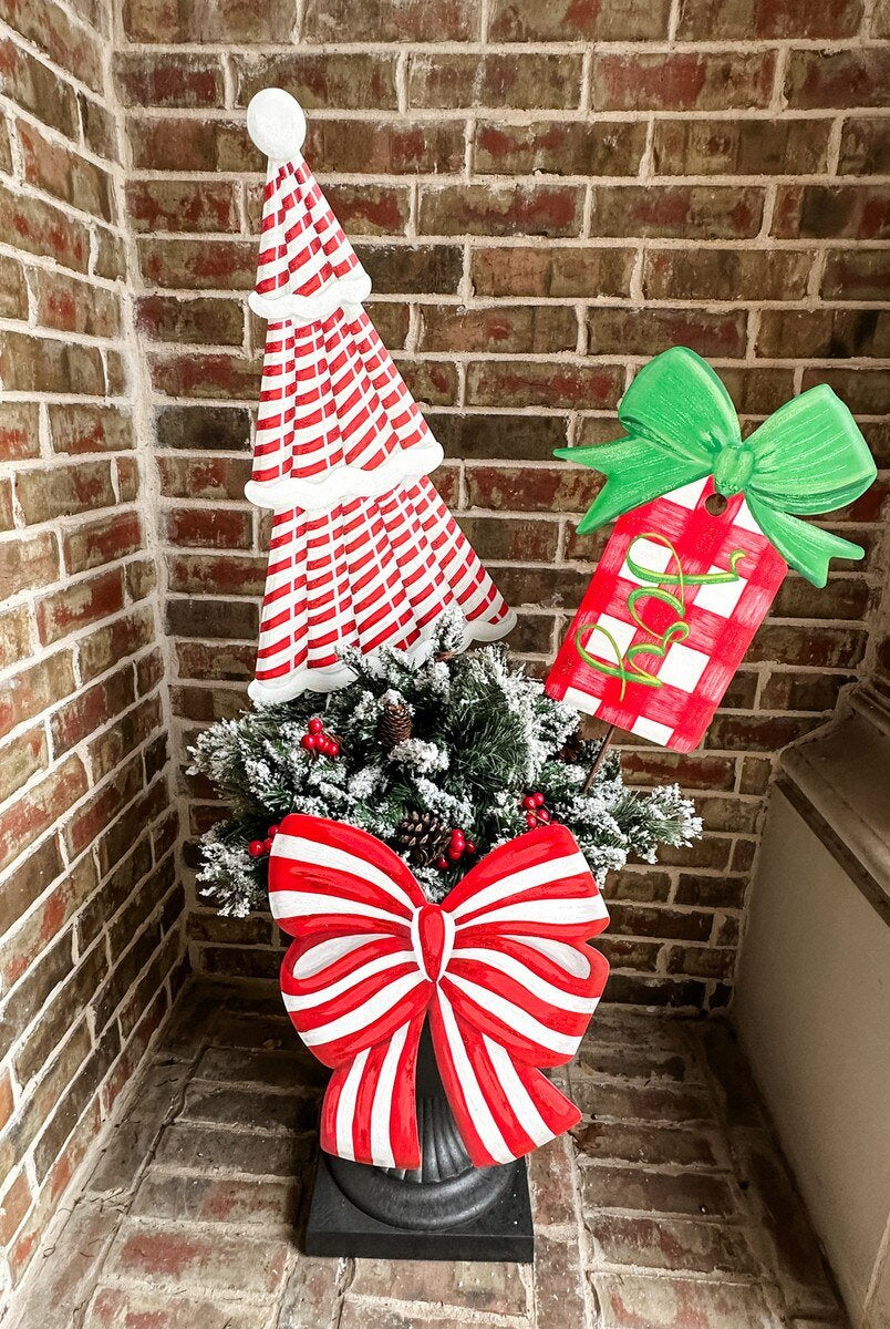 Shop For Elegant Metal Bow: Red/White