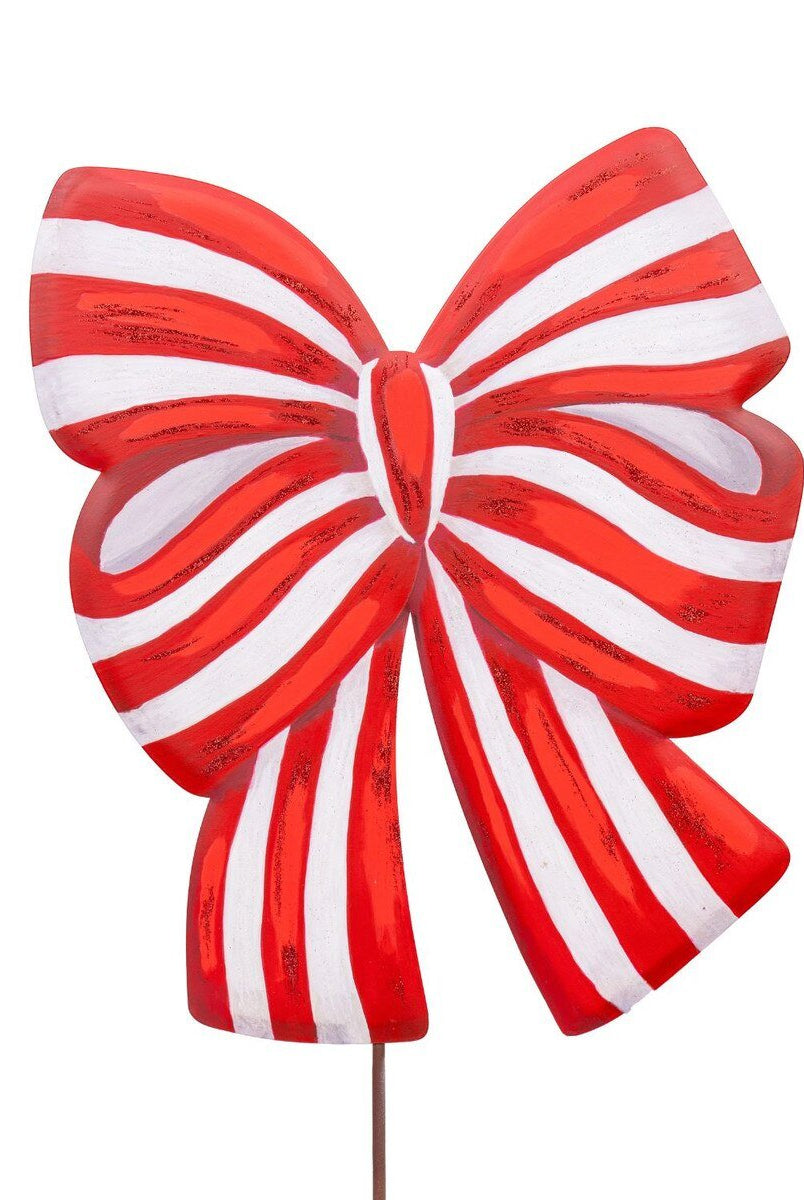 Shop For Elegant Metal Bow: Red/White