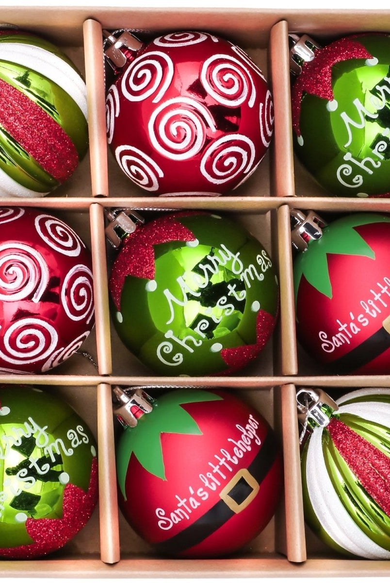 Shop For Elf Theme Christmas Ornament, Set of 9