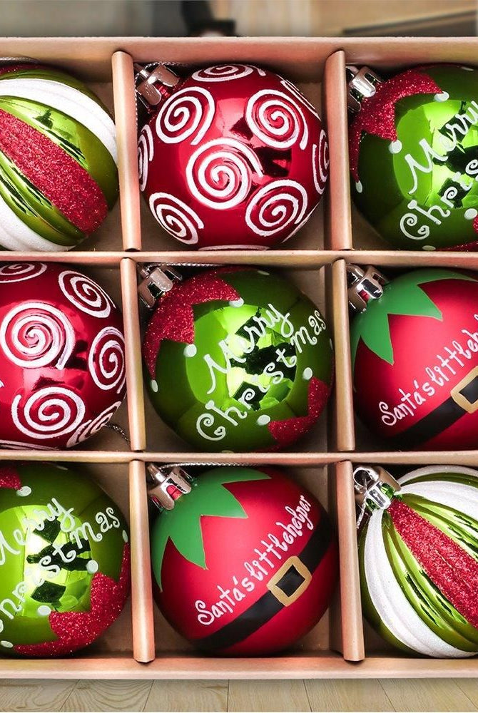 Shop For Elf Theme Christmas Ornament, Set of 9