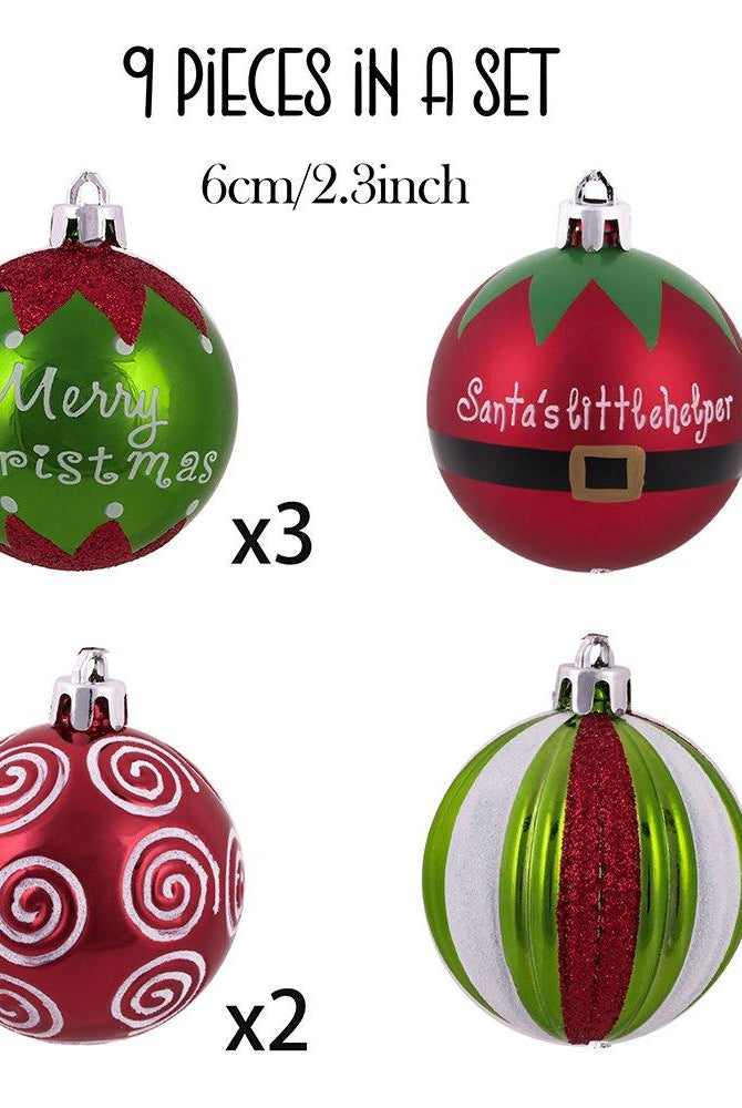 Shop For Elf Theme Christmas Ornament, Set of 9