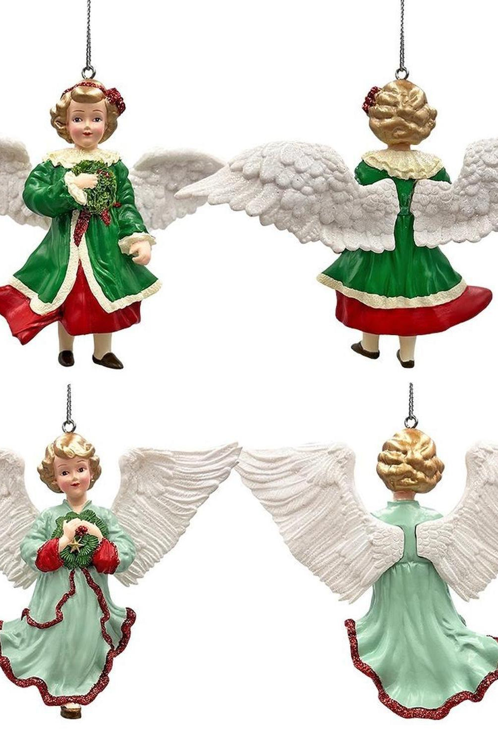 Enchanted Vintage Angel Ornaments, Set of 4