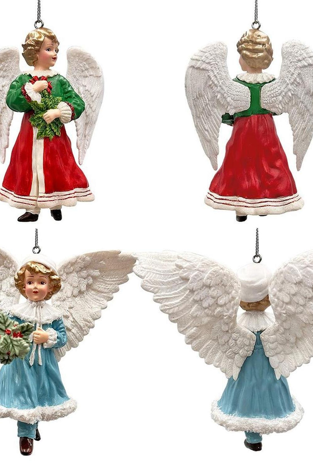 Enchanted Vintage Angel Ornaments, Set of 4