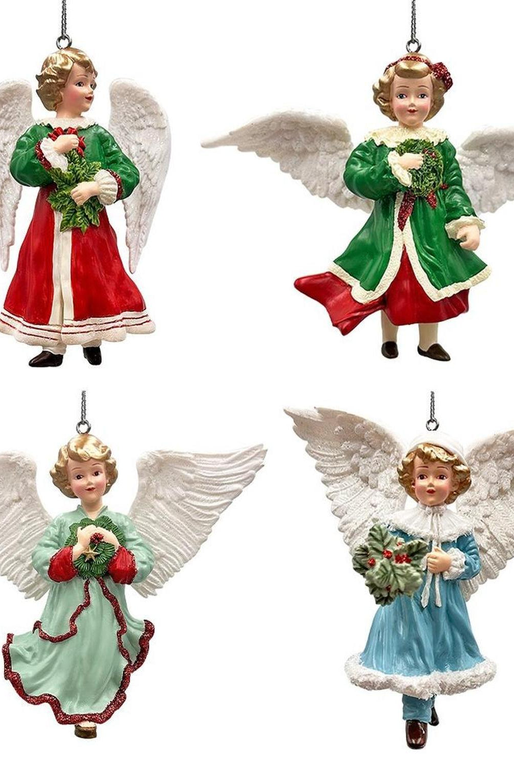 Enchanted Vintage Angel Ornaments, Set of 4