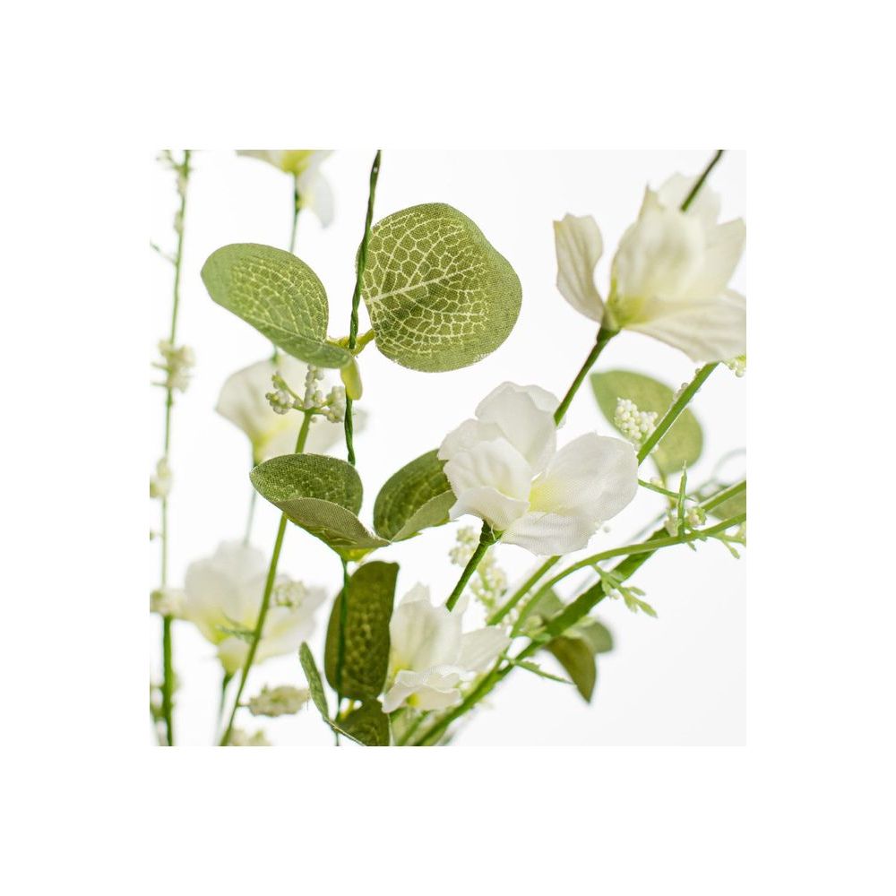 Shop For Fabric Flower Eucalyptus Spray: White at Michelle's aDOORable Creations