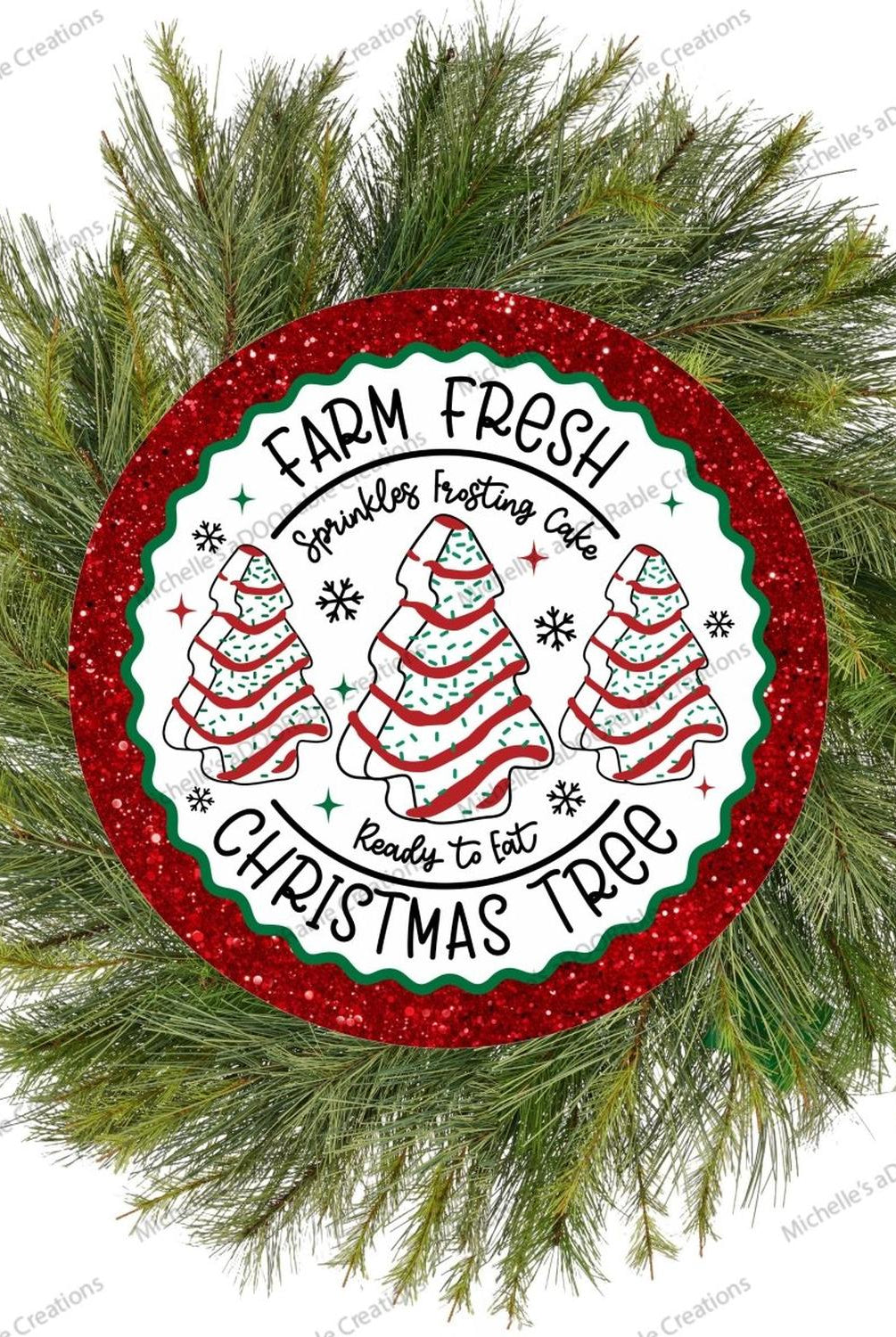 Farm Fresh Christmas Tree Glitter Sign