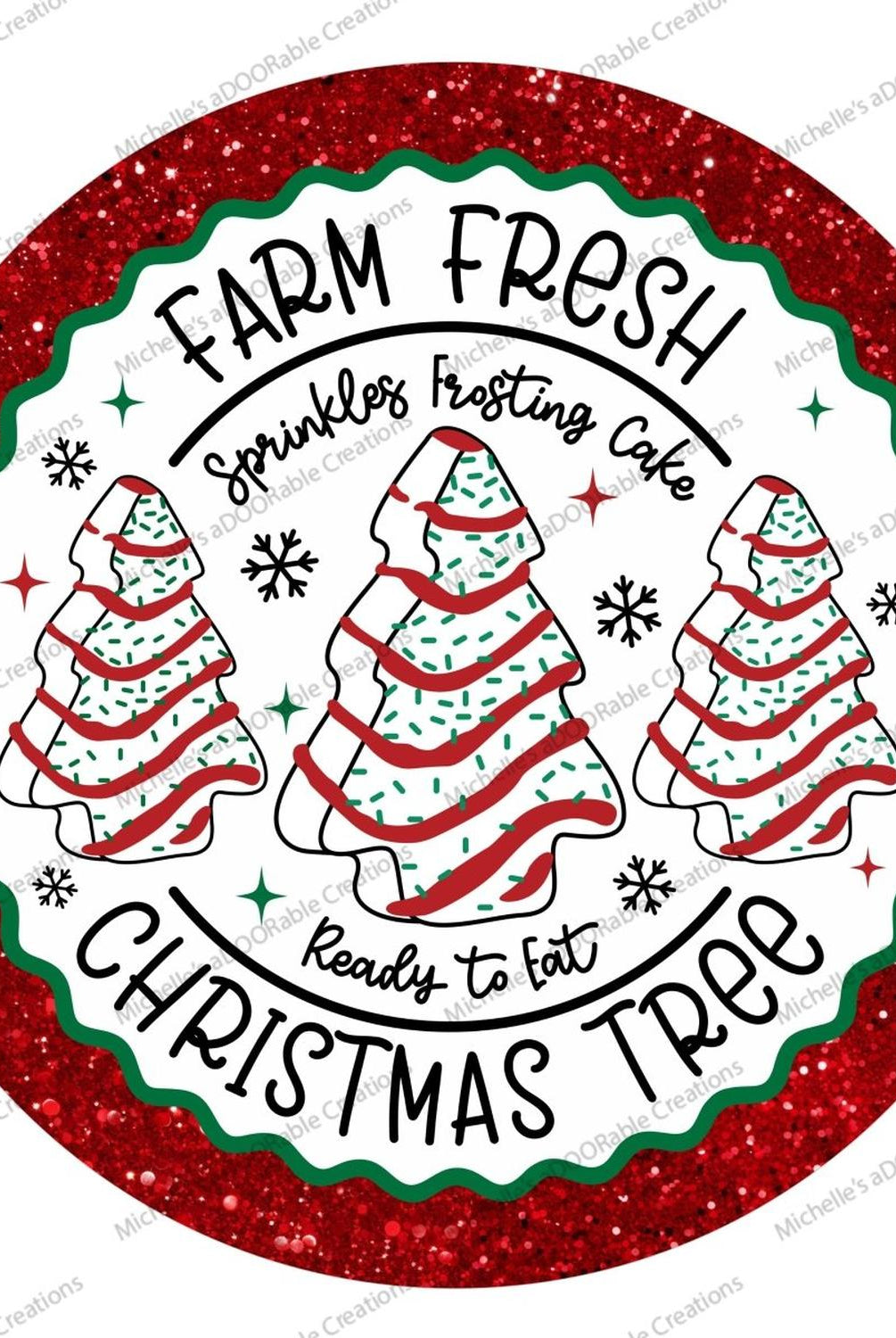 Farm Fresh Christmas Tree Glitter Sign