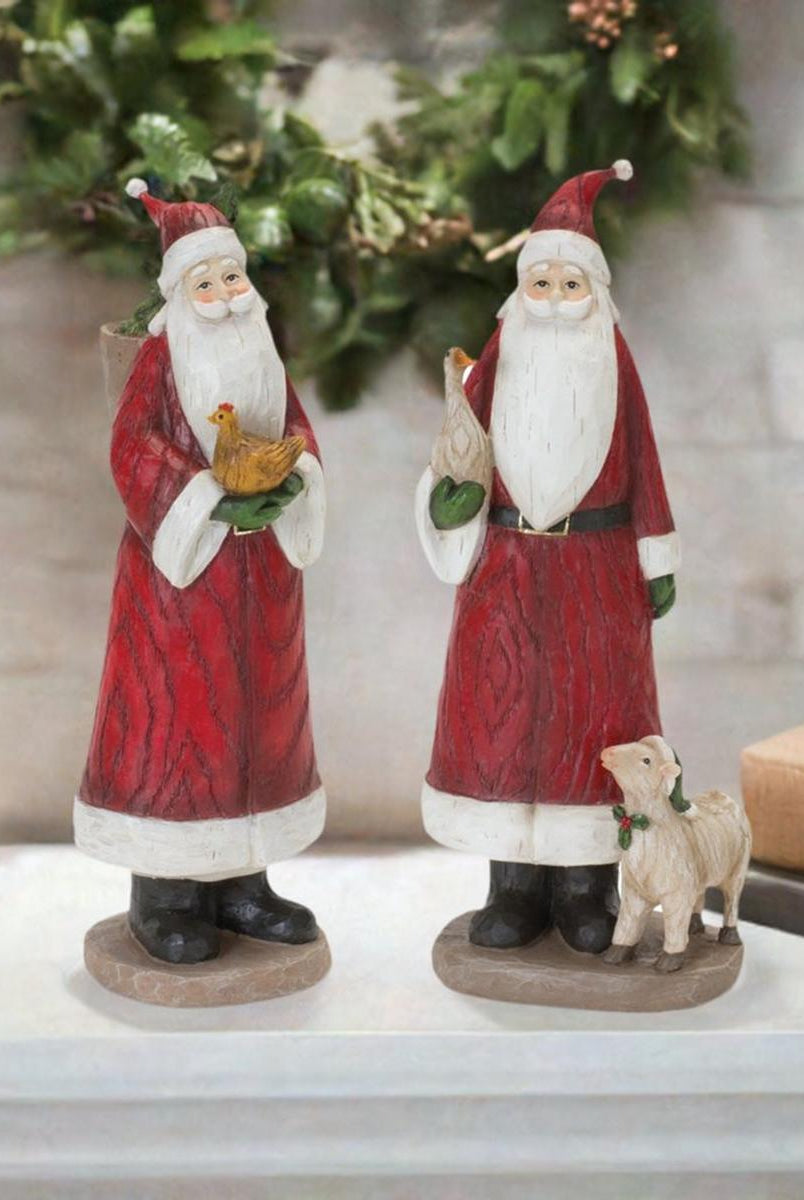 Shop For Farmhouse Santa Figurine (Set of 2) at Michelle's aDOORable Creations