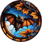 Shop For Faux Stained Glass Halloween Bat Sign