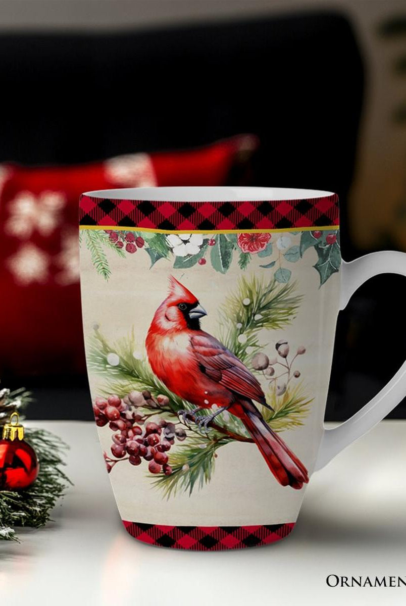 Shop For Festive Country County Christmas Plaid Mugs (Set of 4)