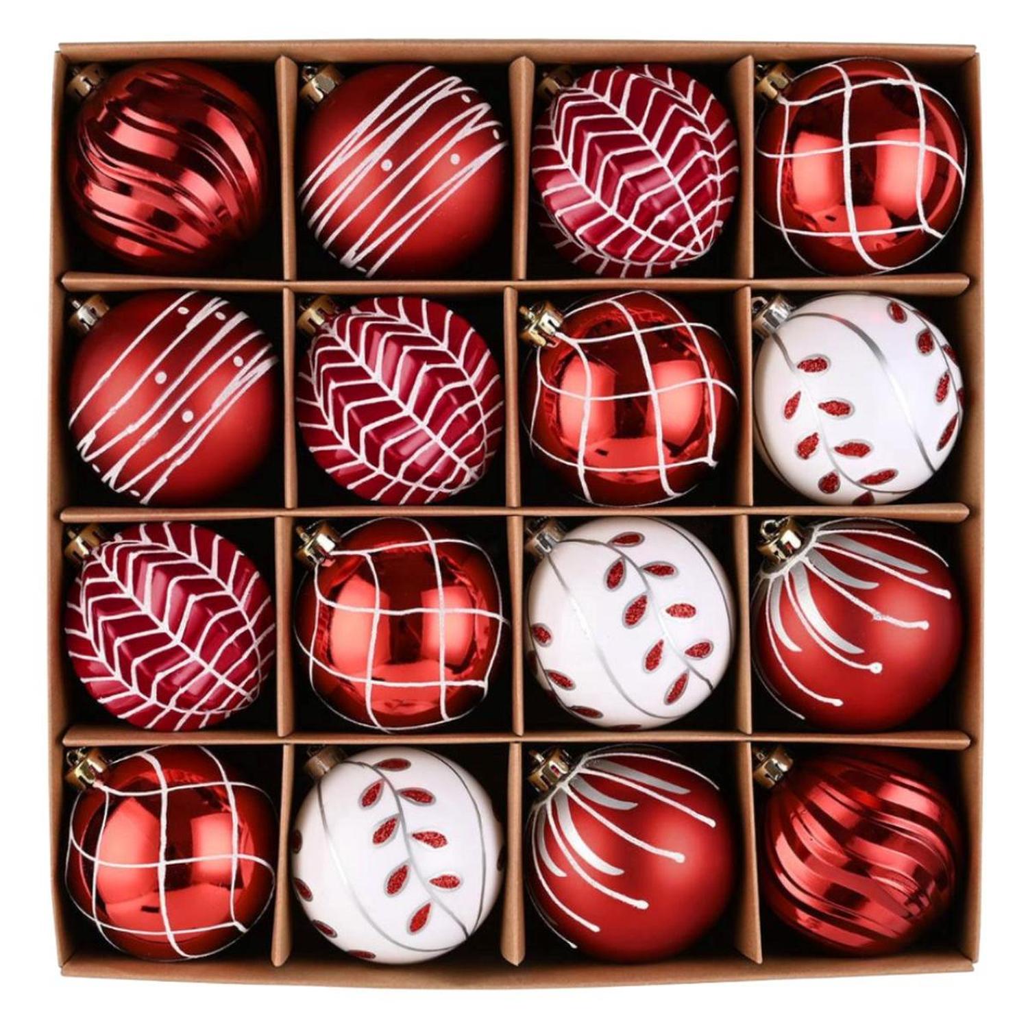 Shop For Festive Red Christmas Ornaments (Set of 16)