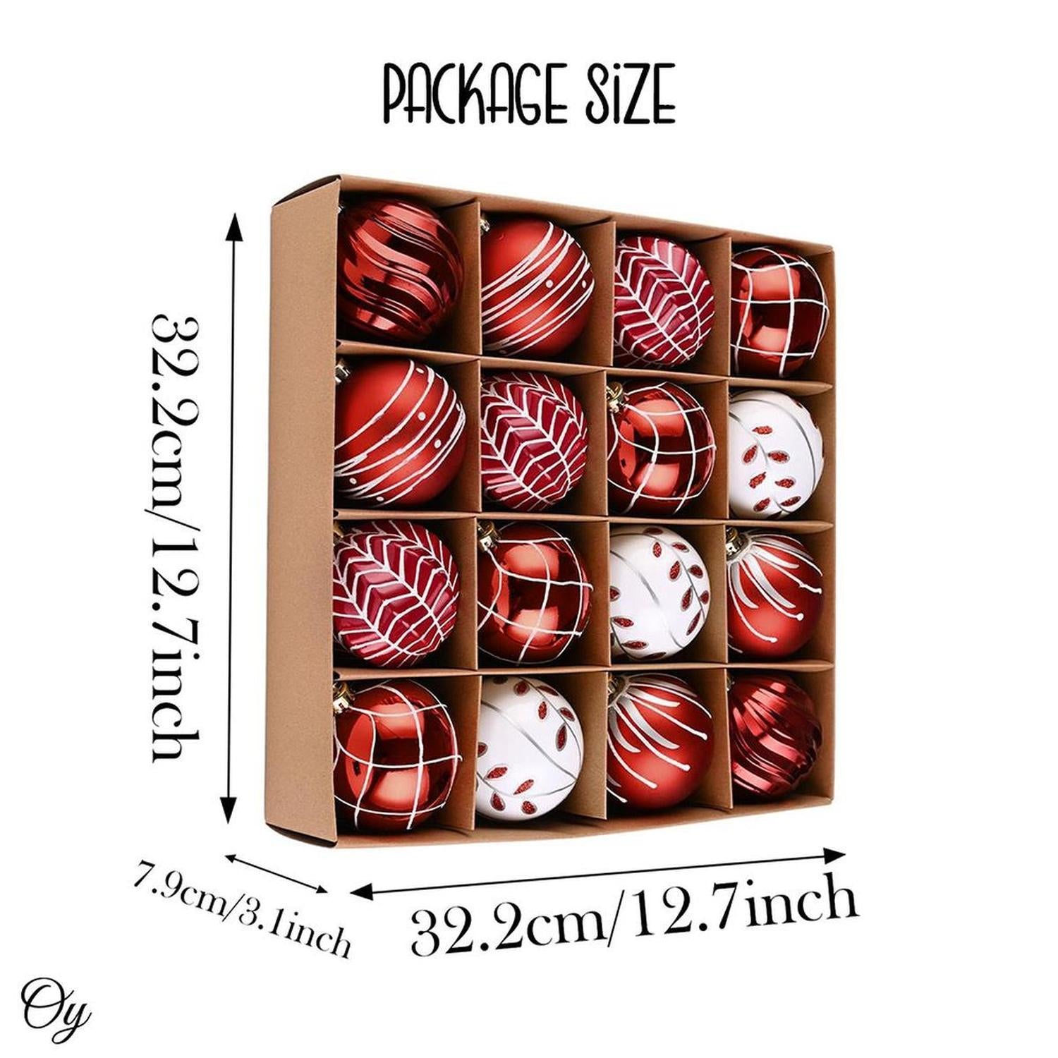 Shop For Festive Red Christmas Ornaments (Set of 16)