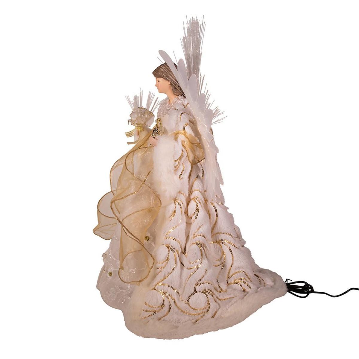 Shop For Fiber Optic LED Gold and White Angel Tree Topper at Michelle's aDOORable Creations