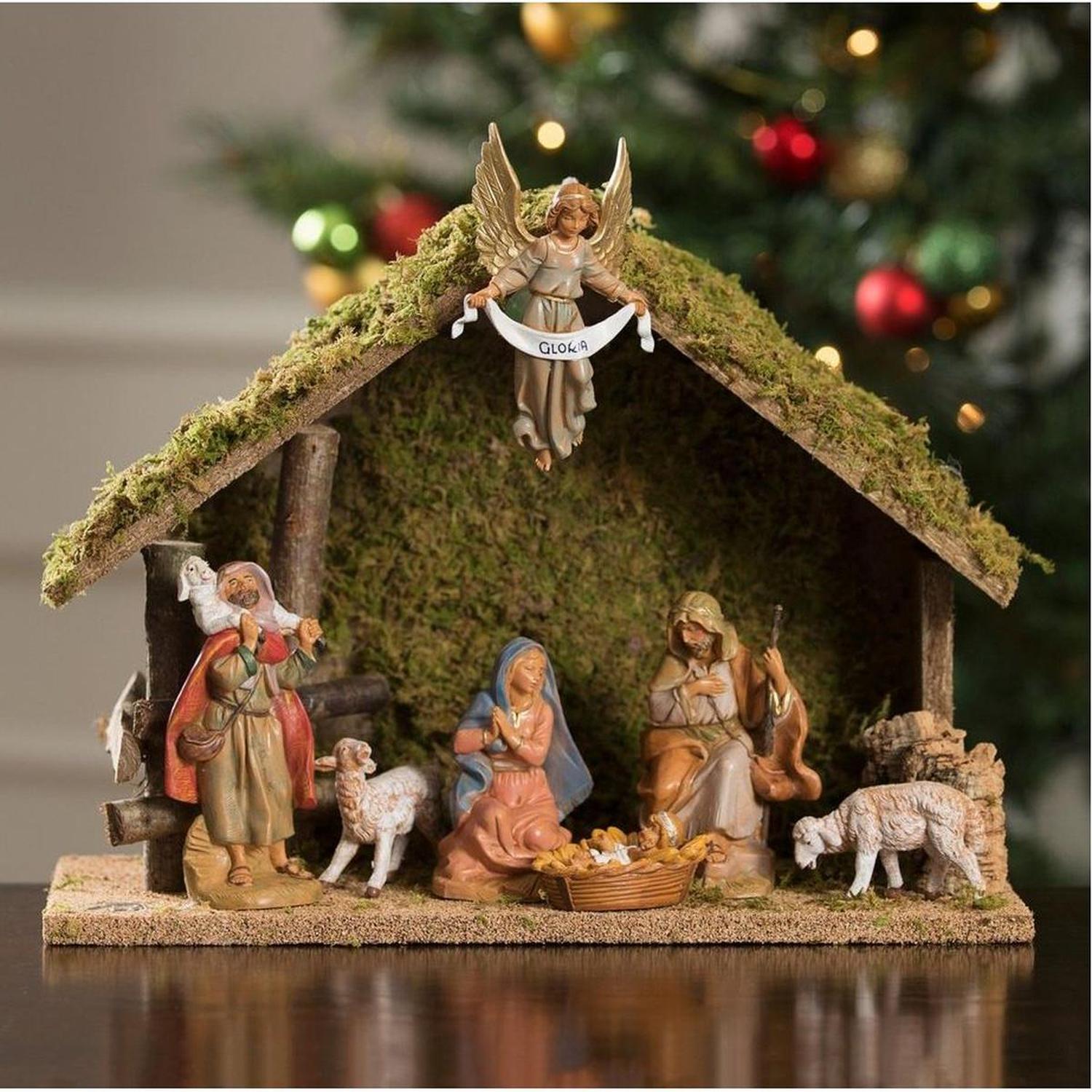 Shop For Fontanini 7 Piece Nativity Set with Italian Wood Stable at Michelle's aDOORable Creations