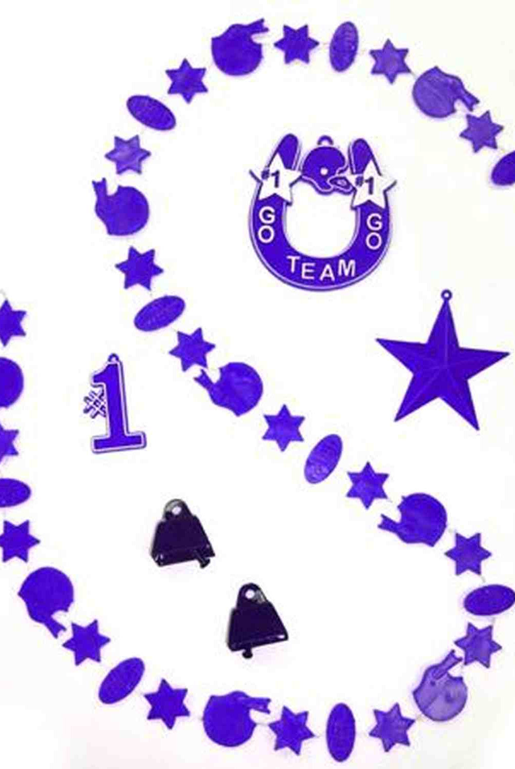 Shop For Football Mum Garland Trinket Pack: Purple (6 Pcs)