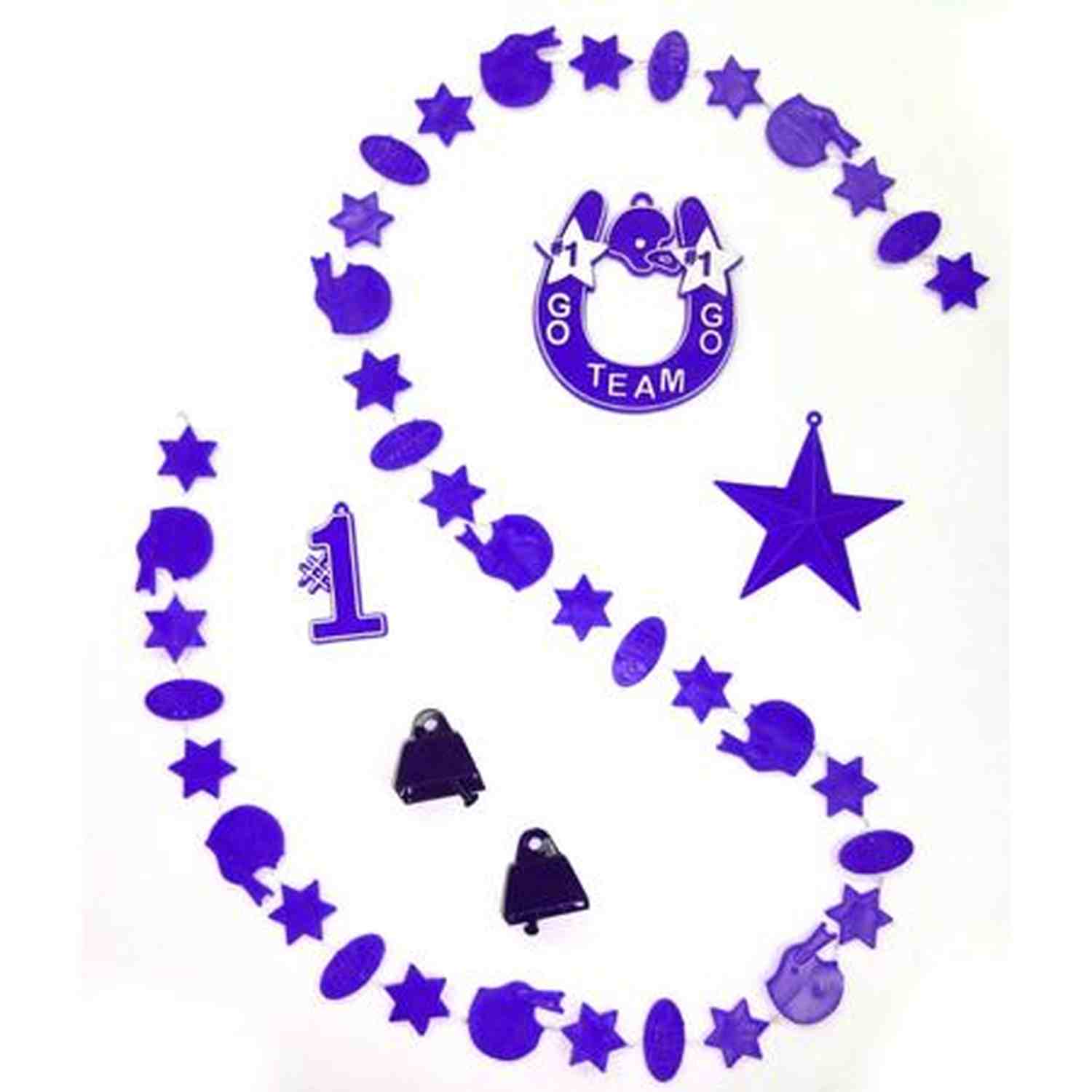 Shop For Football Mum Garland Trinket Pack: Purple (6 Pcs)