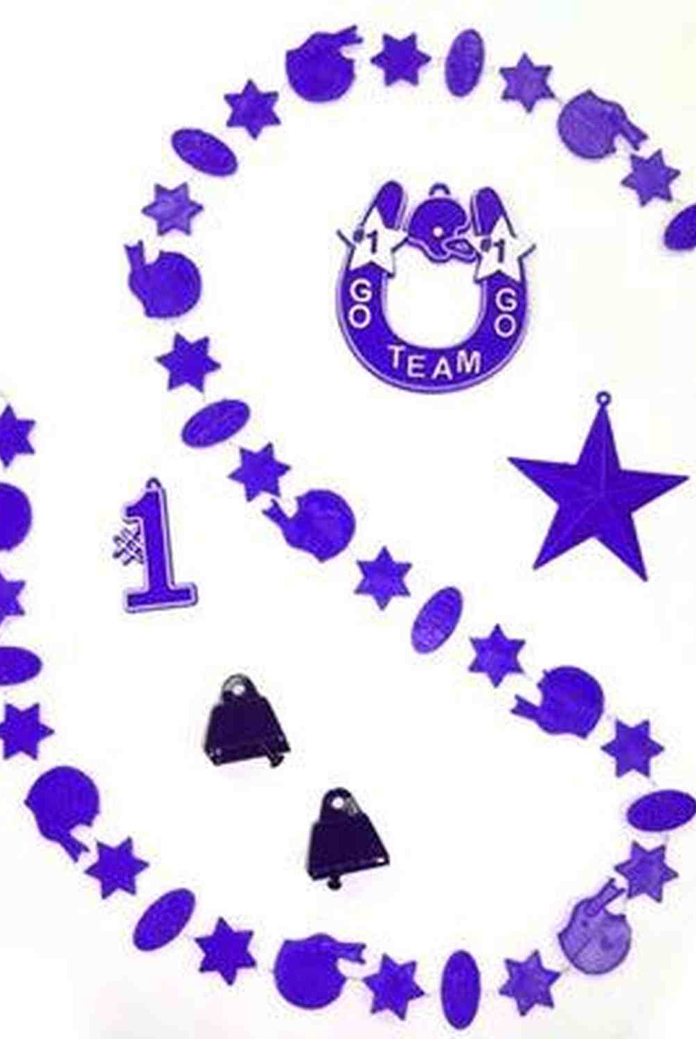 Shop For Football Mum Garland Trinket Pack: Purple (6 Pcs)