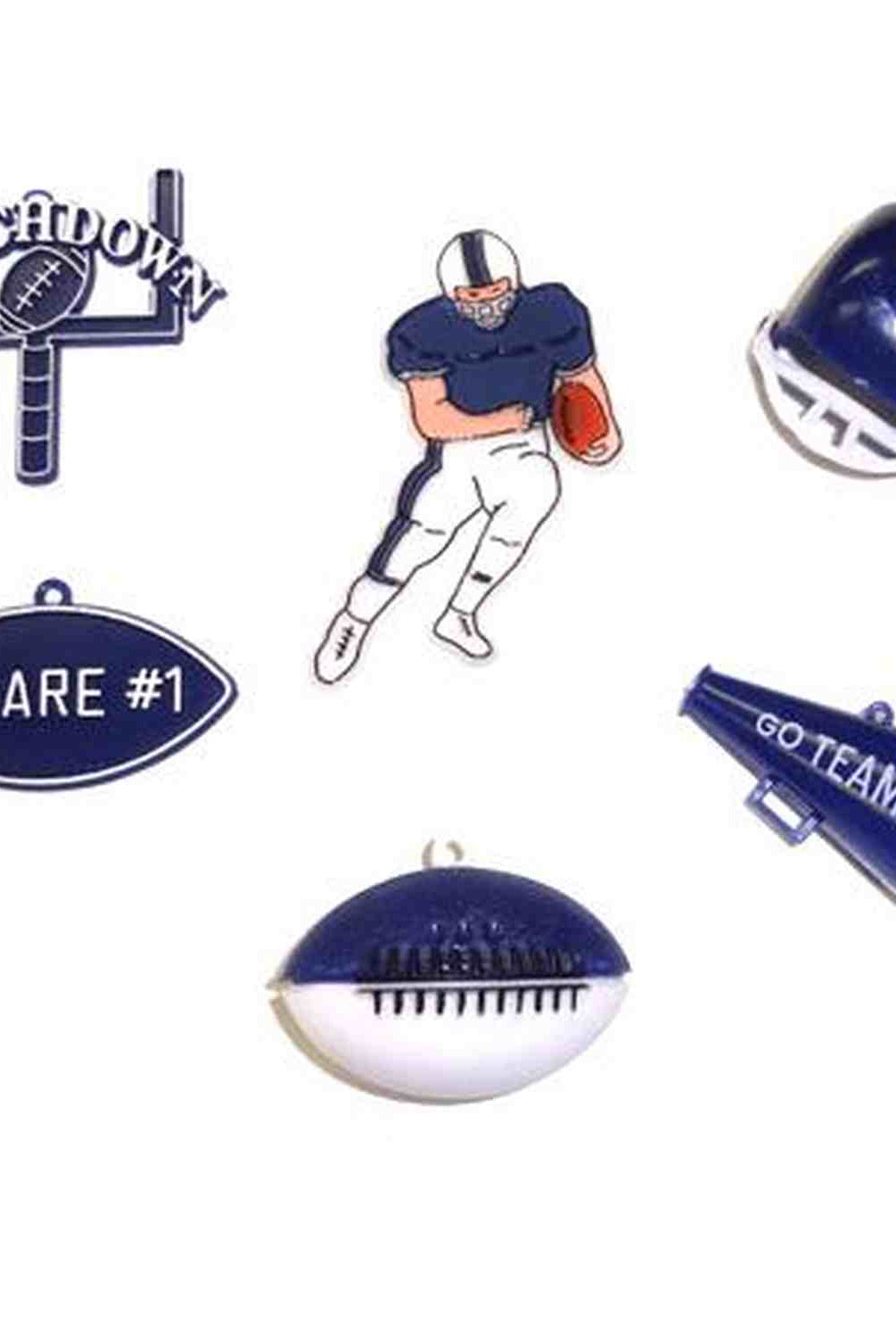Shop For Football Mum Trinket Pack: Navy (6 Pcs)