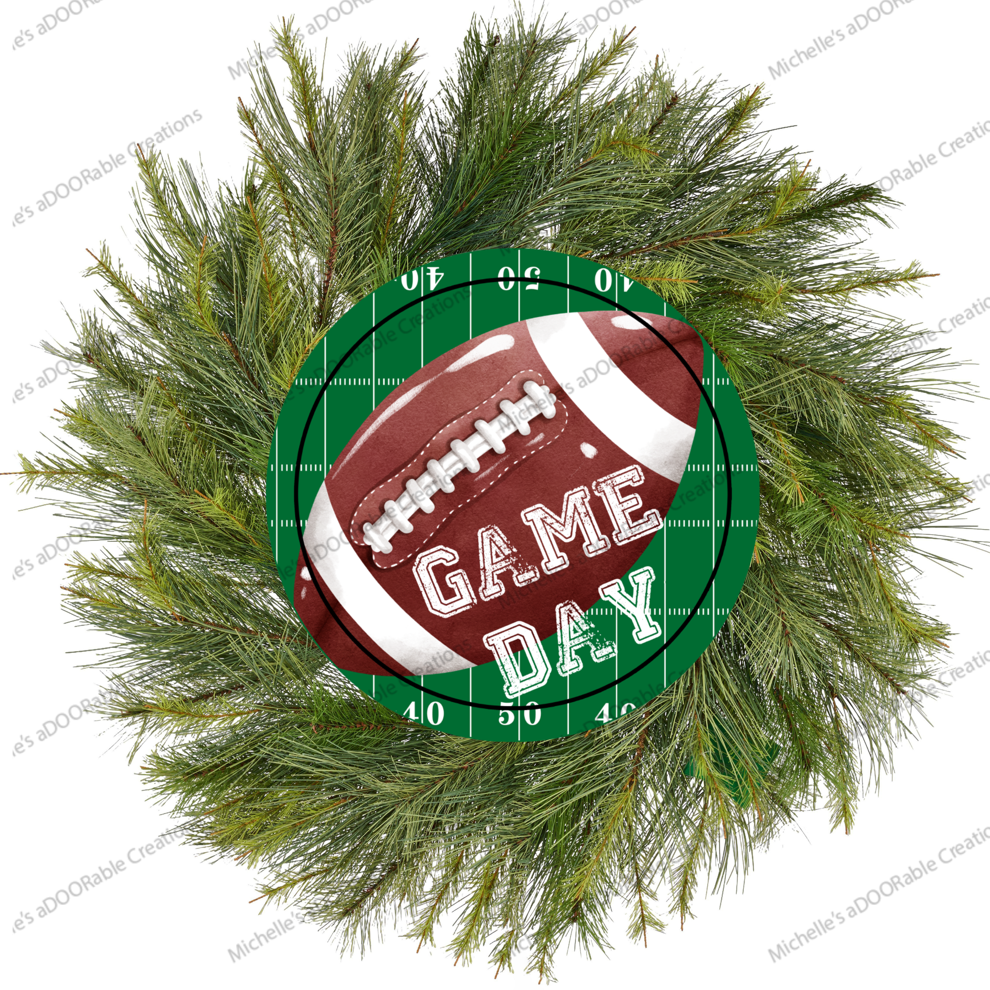 Shop For Game Day Football Round Sign