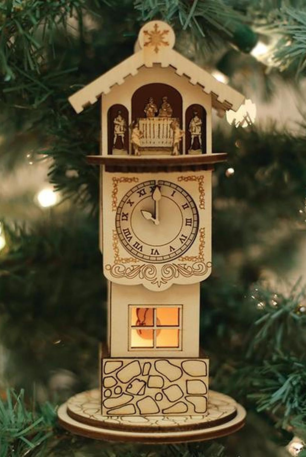 Ginger Clock Tower Ornament