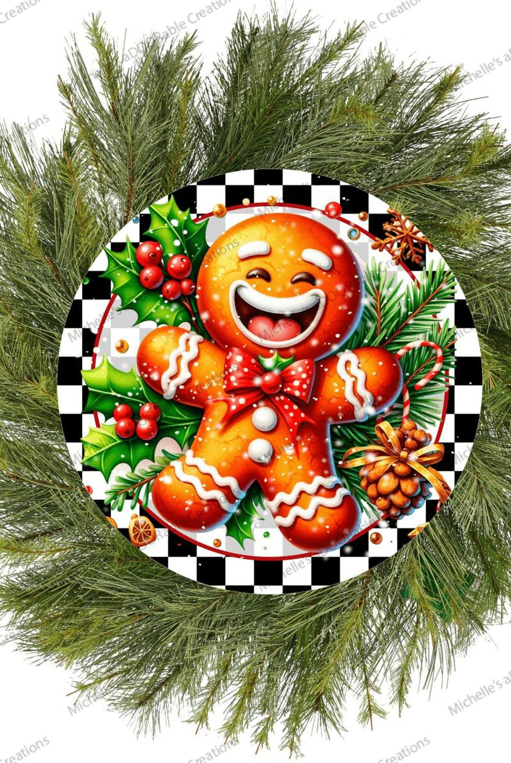 Gingerbread Cookie Round Sign