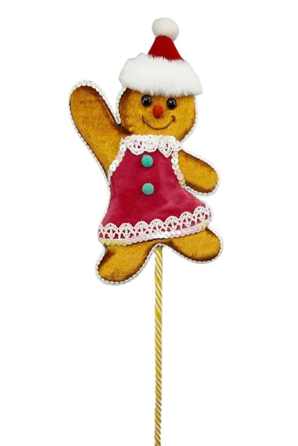 Gingerbread Girl Pick, Pink 12"