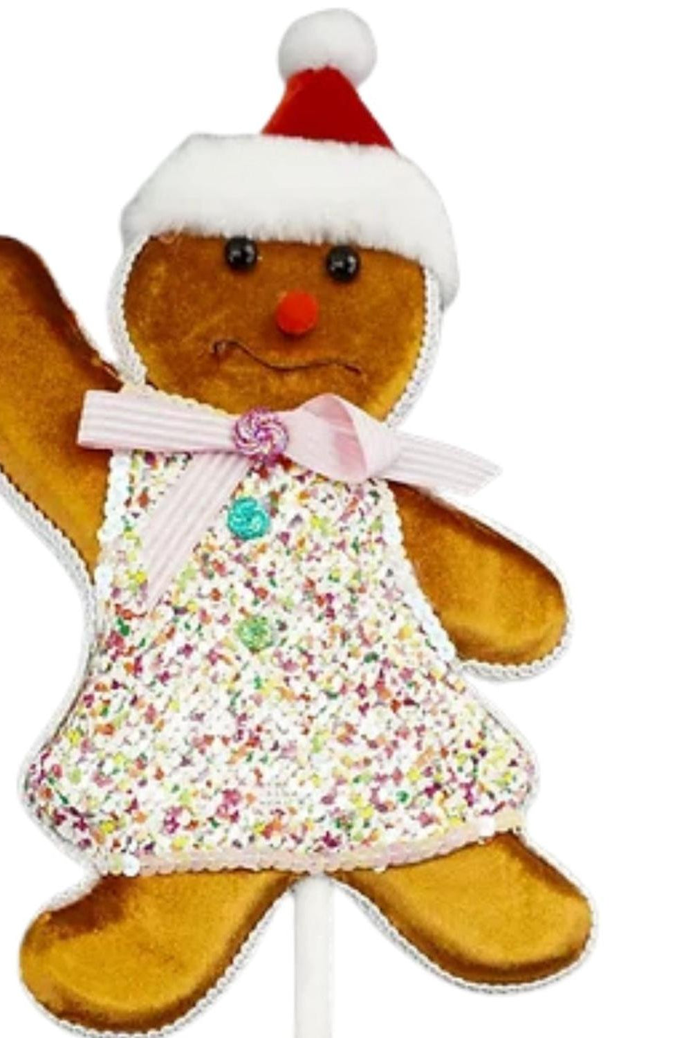 Gingerbread Girl Pick, Pink 19"