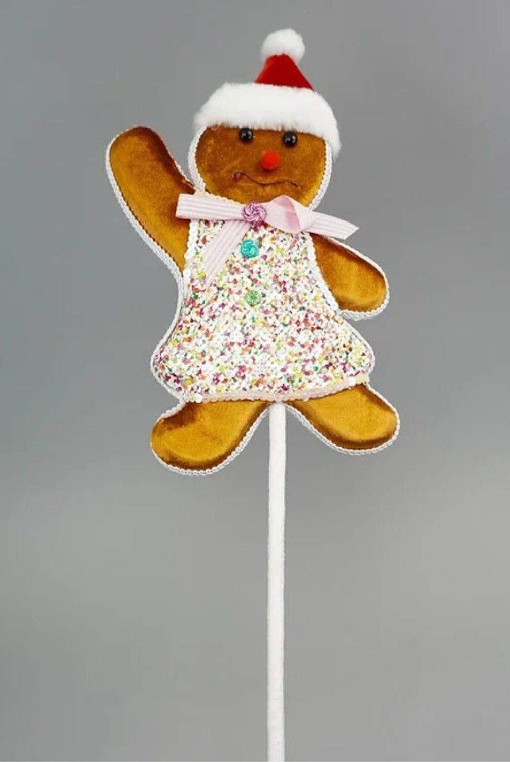 Gingerbread Girl Pick, Pink 19"