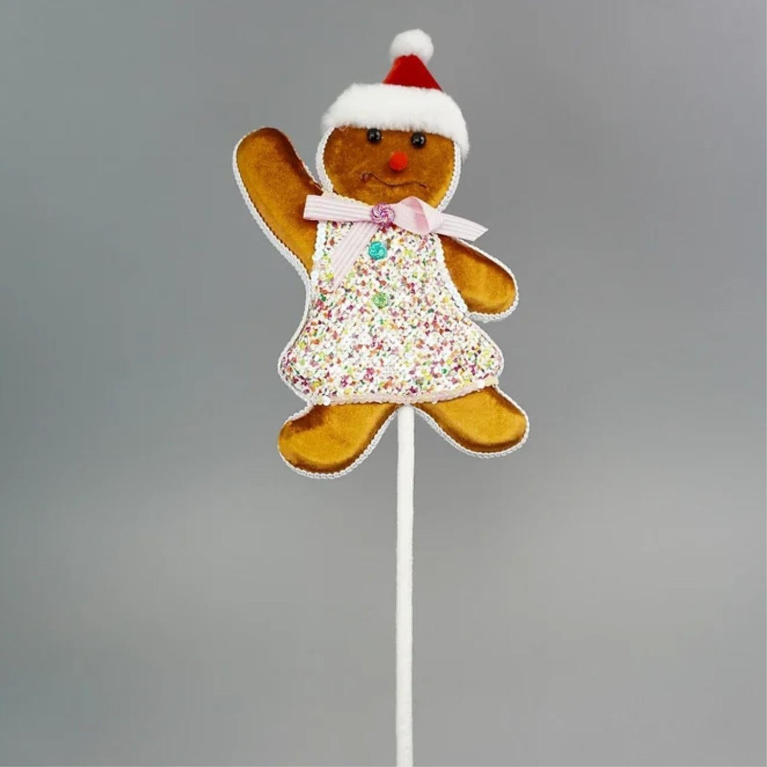 Gingerbread Girl Pick, Pink 19"