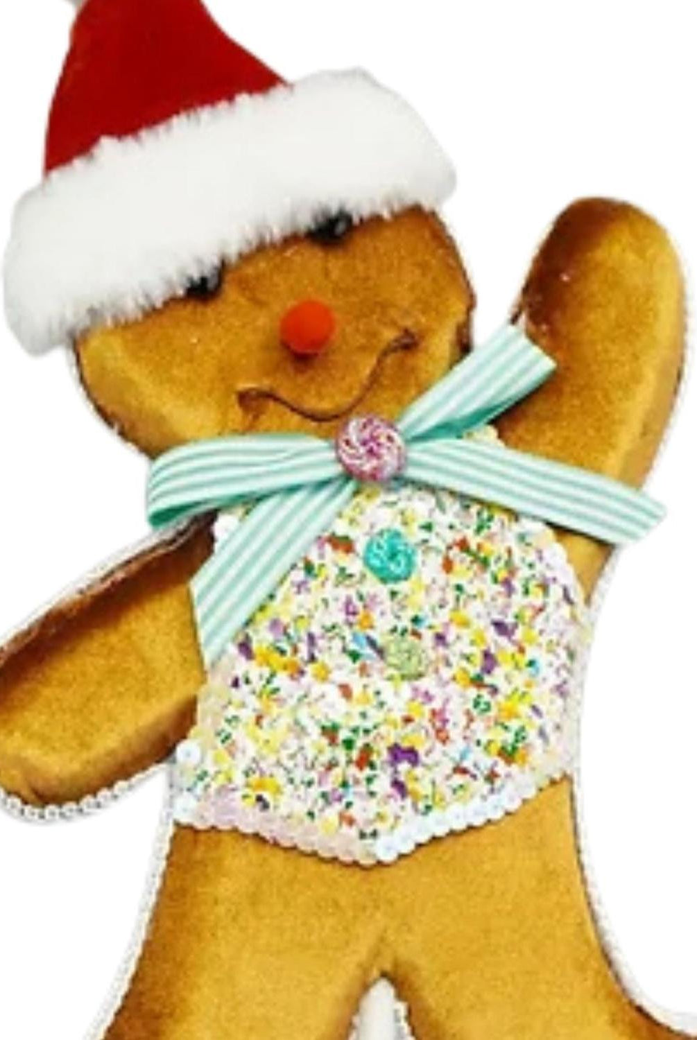 Gingerbread Man Pick, Teal 19"