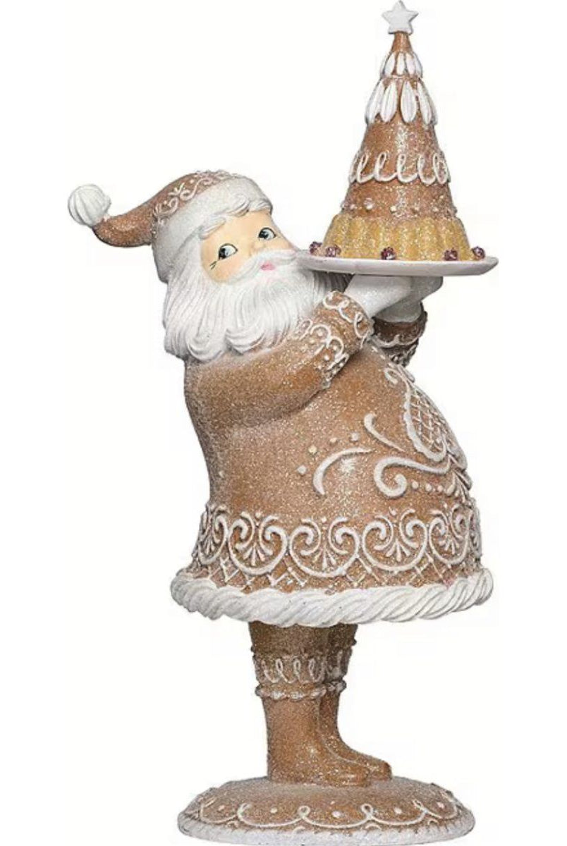 Shop For Gingerbread Santa with Dessert Figurine at Michelle's aDOORable Creations