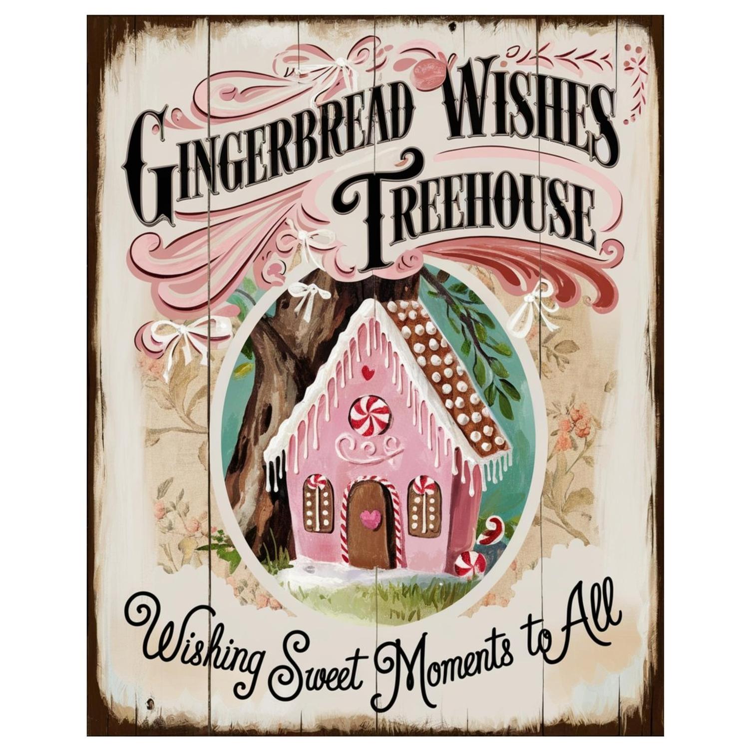 Shop For Gingerbread Wishes Treehouse Christmas Sign