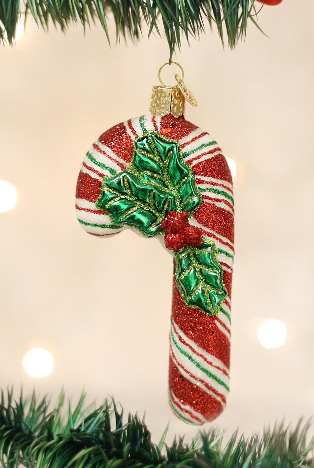 Glistening Candy Cane Ornament