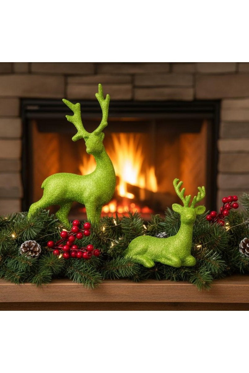 Shop For Glitter Deer: Chartreuse (Set of 2)