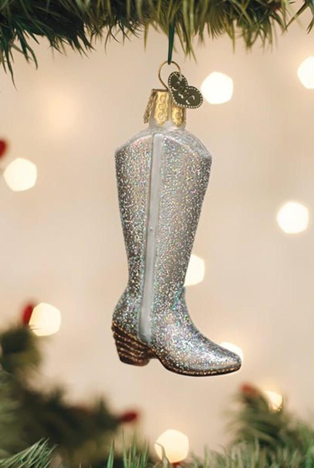 Glittered Boot Ornament