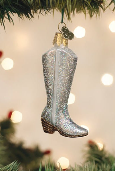 Shop For Glittered Boot Ornament