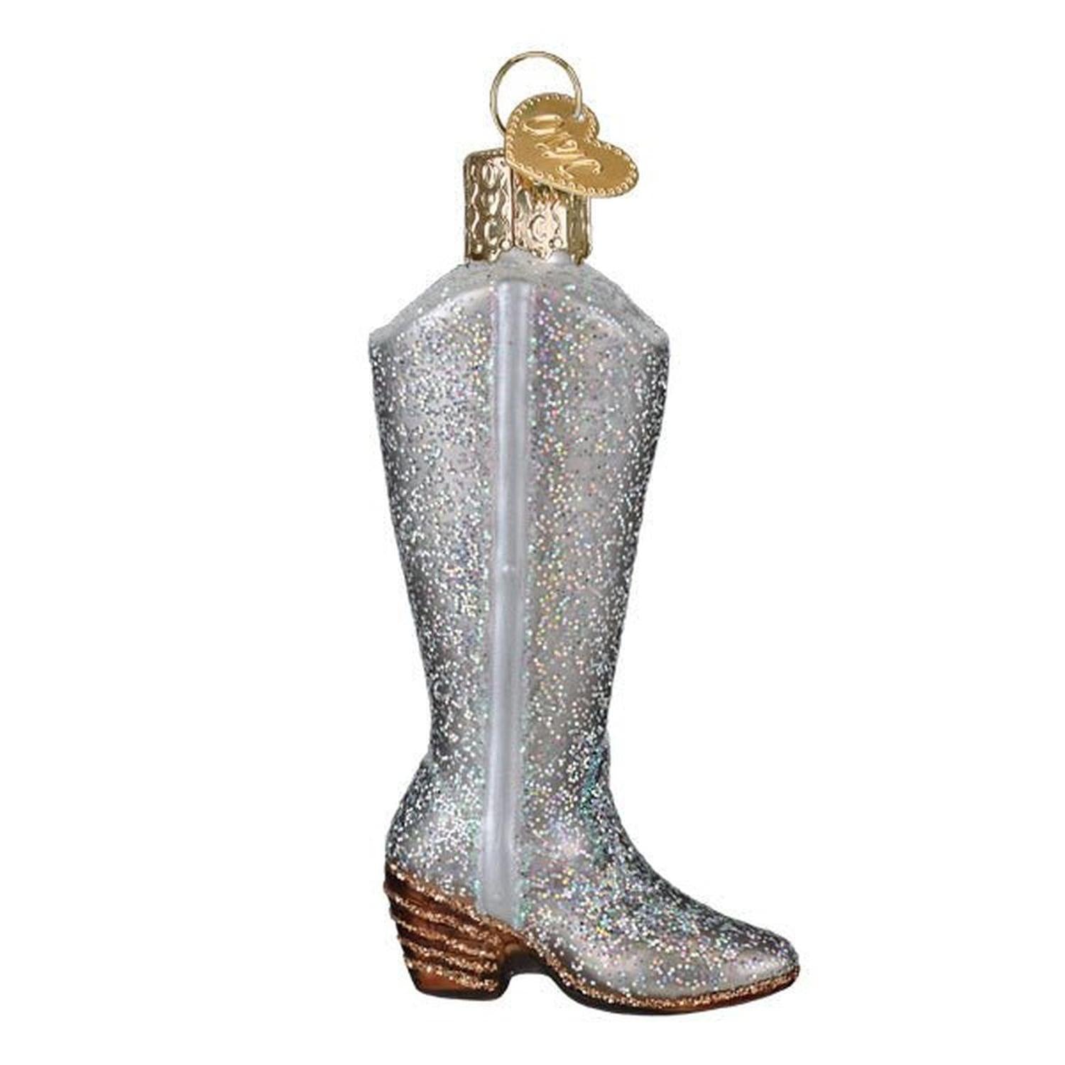 Glittered Boot Ornament