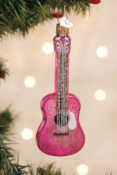 Shop For Glittered Glam Guitar Ornament