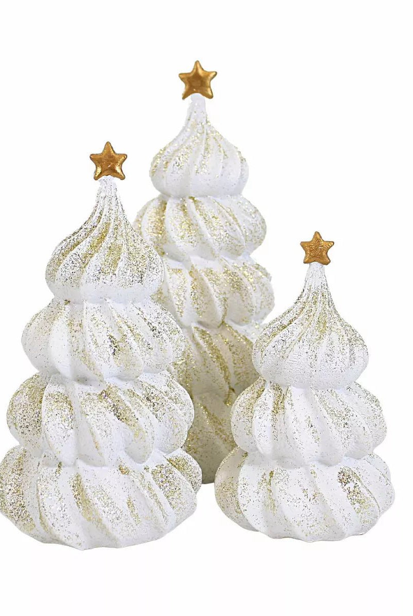 Shop For Glittered Merengue Christmas Tree (Set of 6) at Michelle's aDOORable Creations