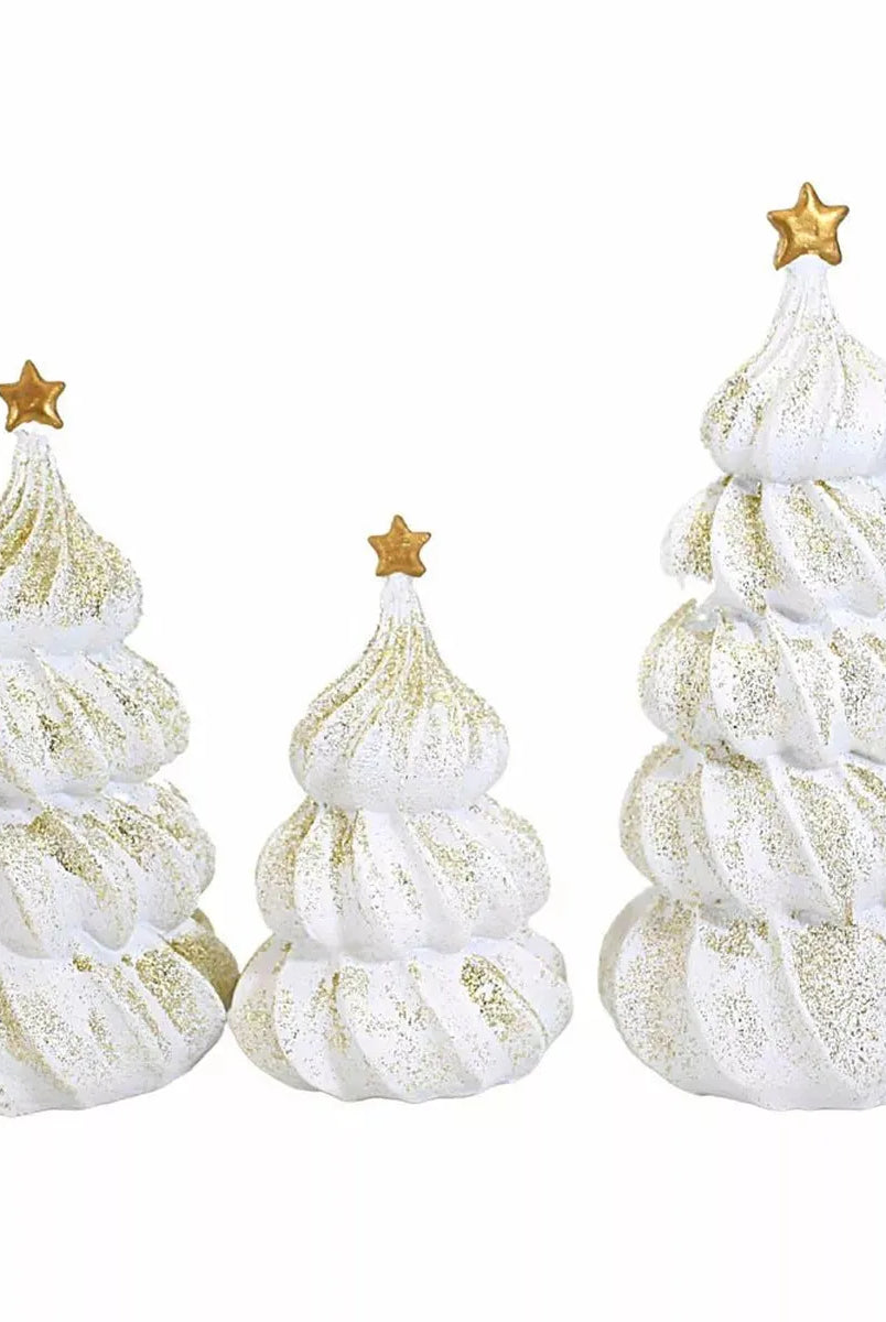 Shop For Glittered Merengue Christmas Tree (Set of 6) at Michelle's aDOORable Creations