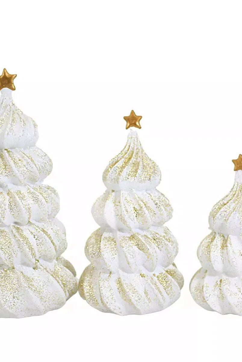 Shop For Glittered Merengue Christmas Tree (Set of 6) at Michelle's aDOORable Creations
