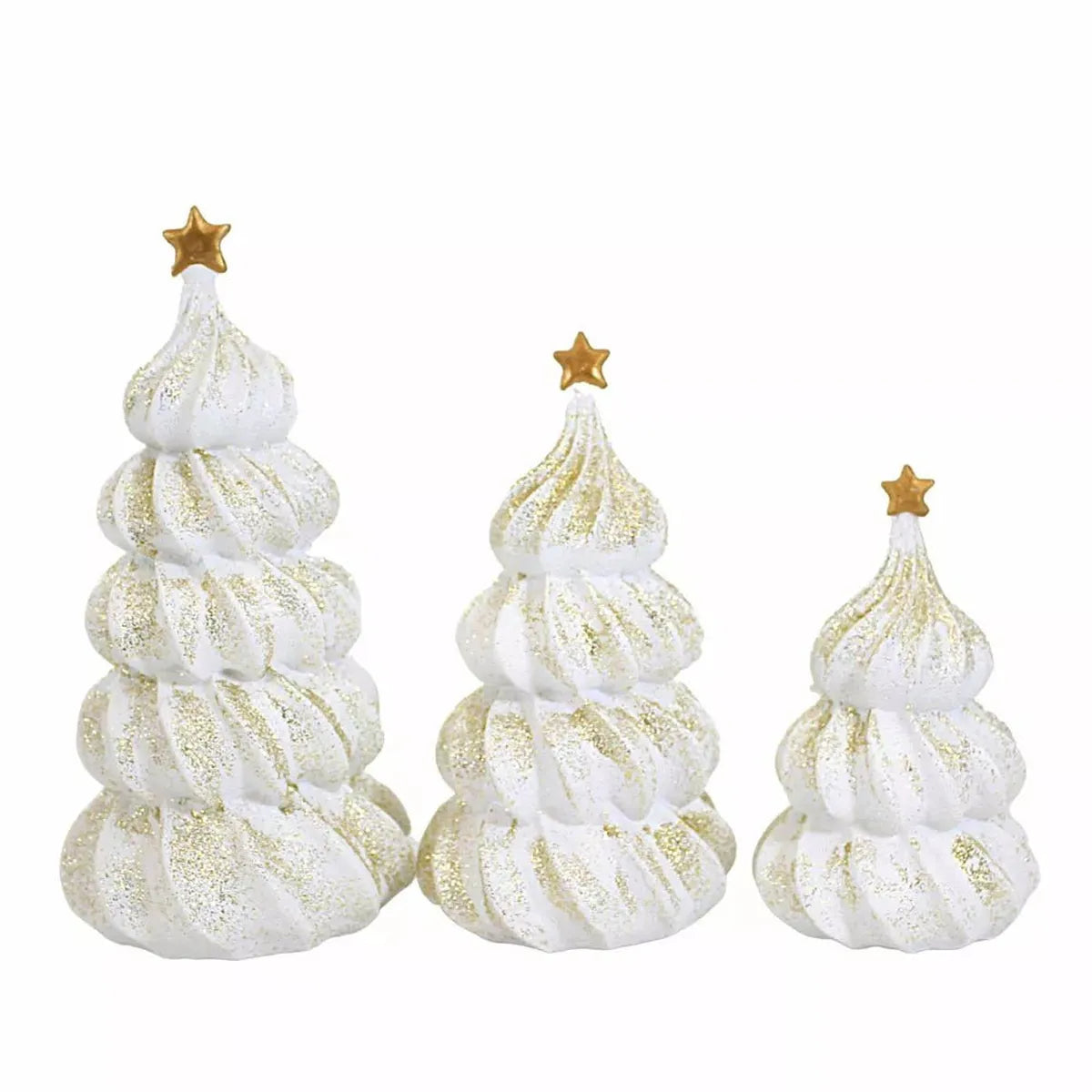 Shop For Glittered Merengue Christmas Tree (Set of 6) at Michelle's aDOORable Creations
