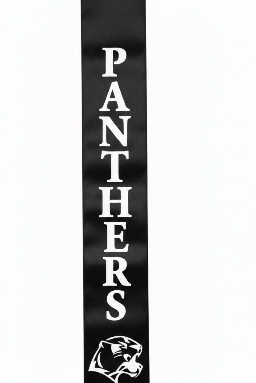 Shop For Go Panthers Homecoming Ribbon: (Royal/Black), Size 9