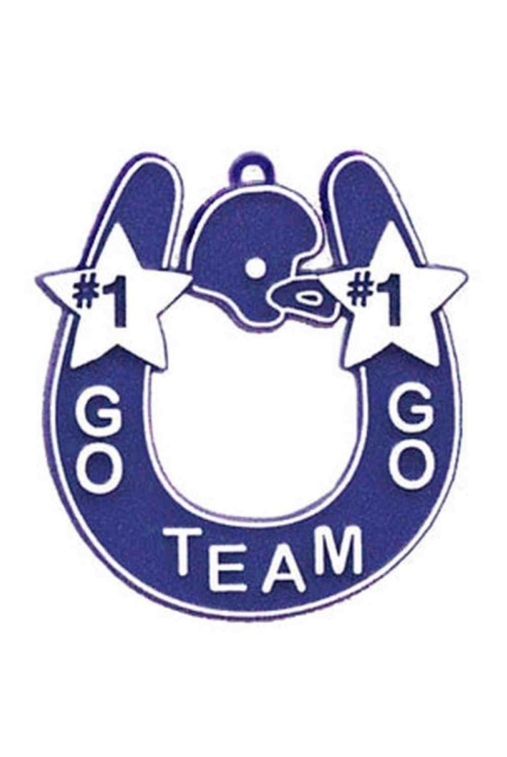 Shop For Go Team Horseshoe Trinket: Navy/White