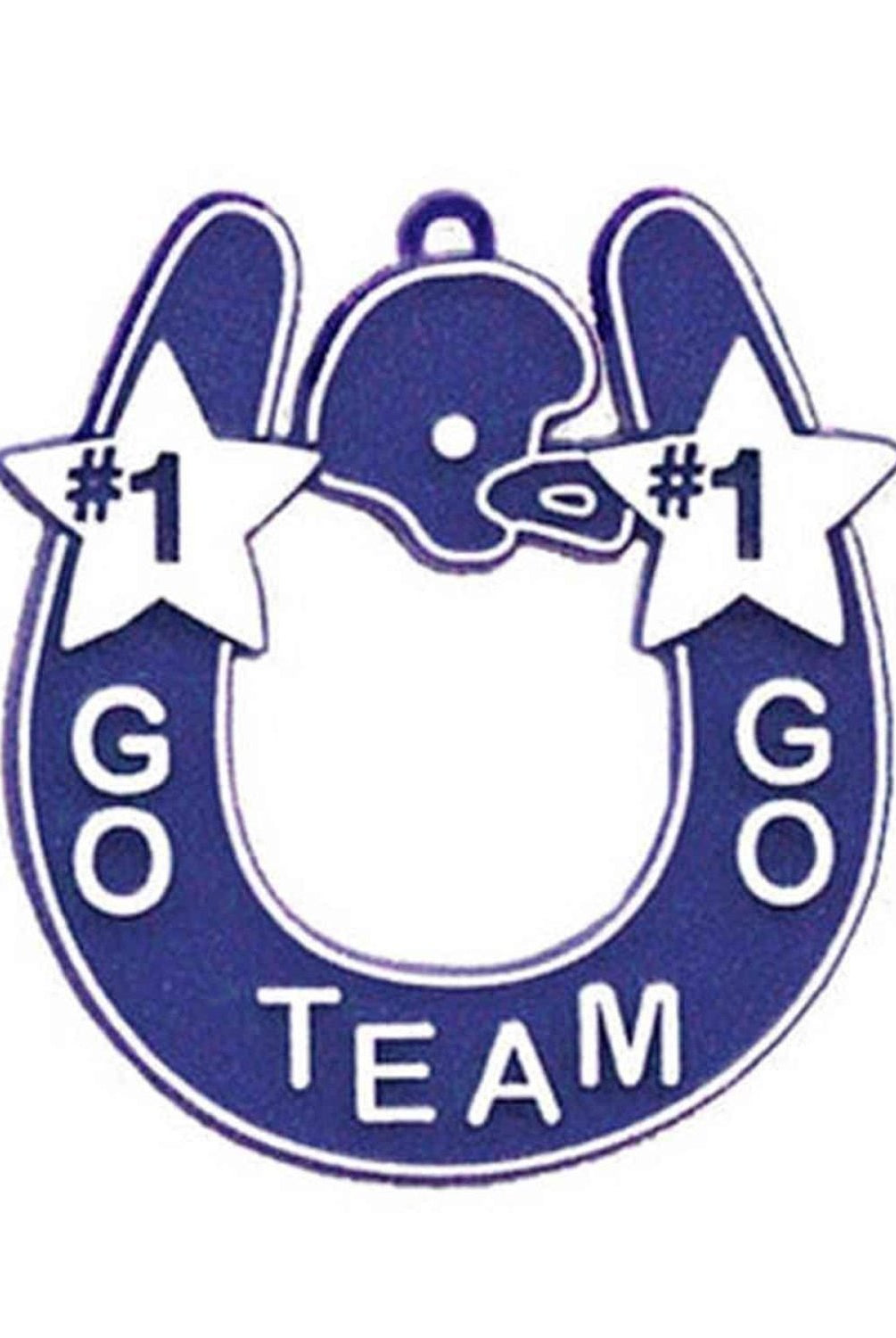 Shop For Go Team Horseshoe Trinket: Navy/White