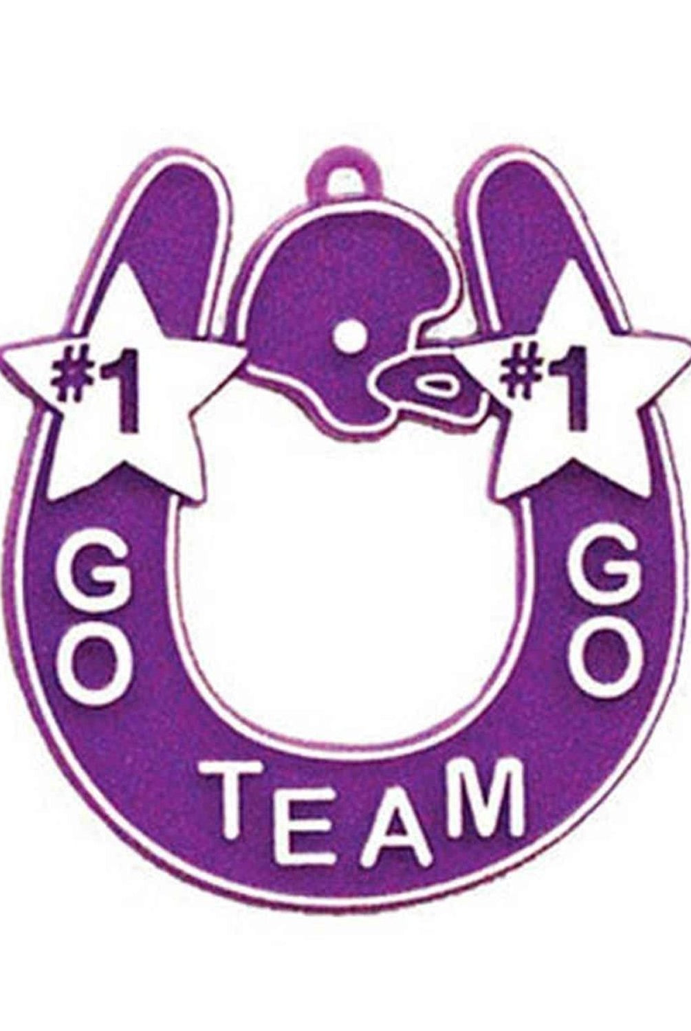 Shop For Go Team Horseshoe Trinket: Purple/White