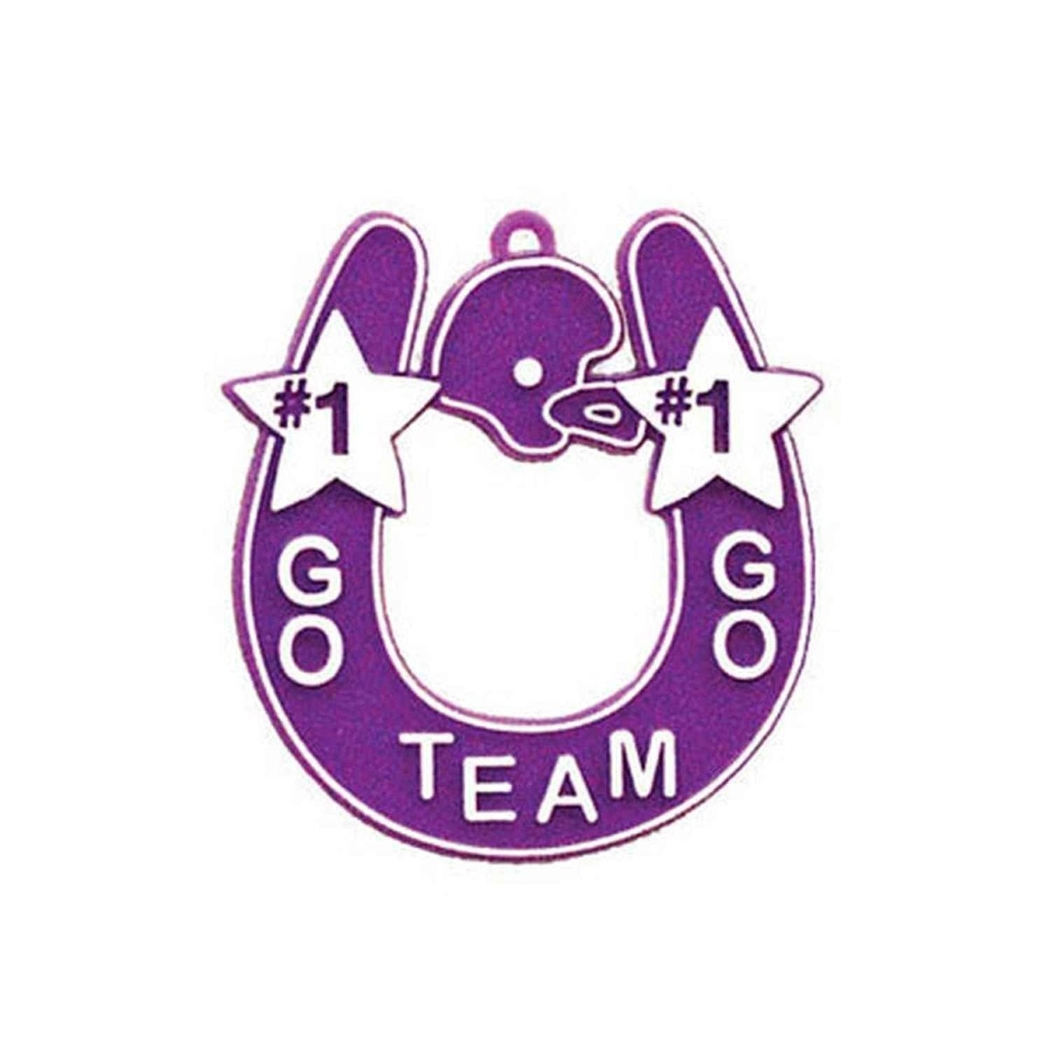 Shop For Go Team Horseshoe Trinket: Purple/White