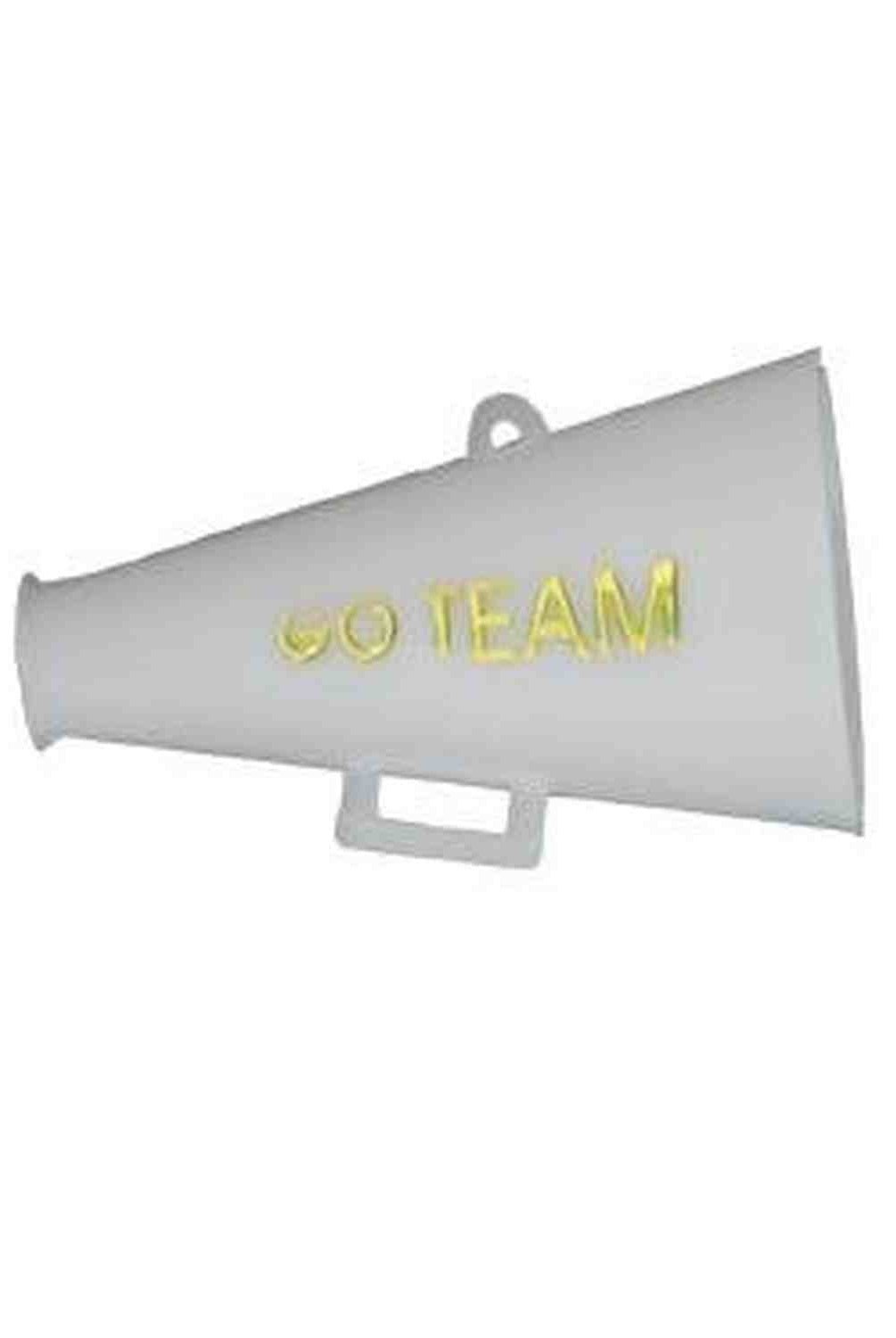 Shop For Go Team Megaphone Charm: White/Gold