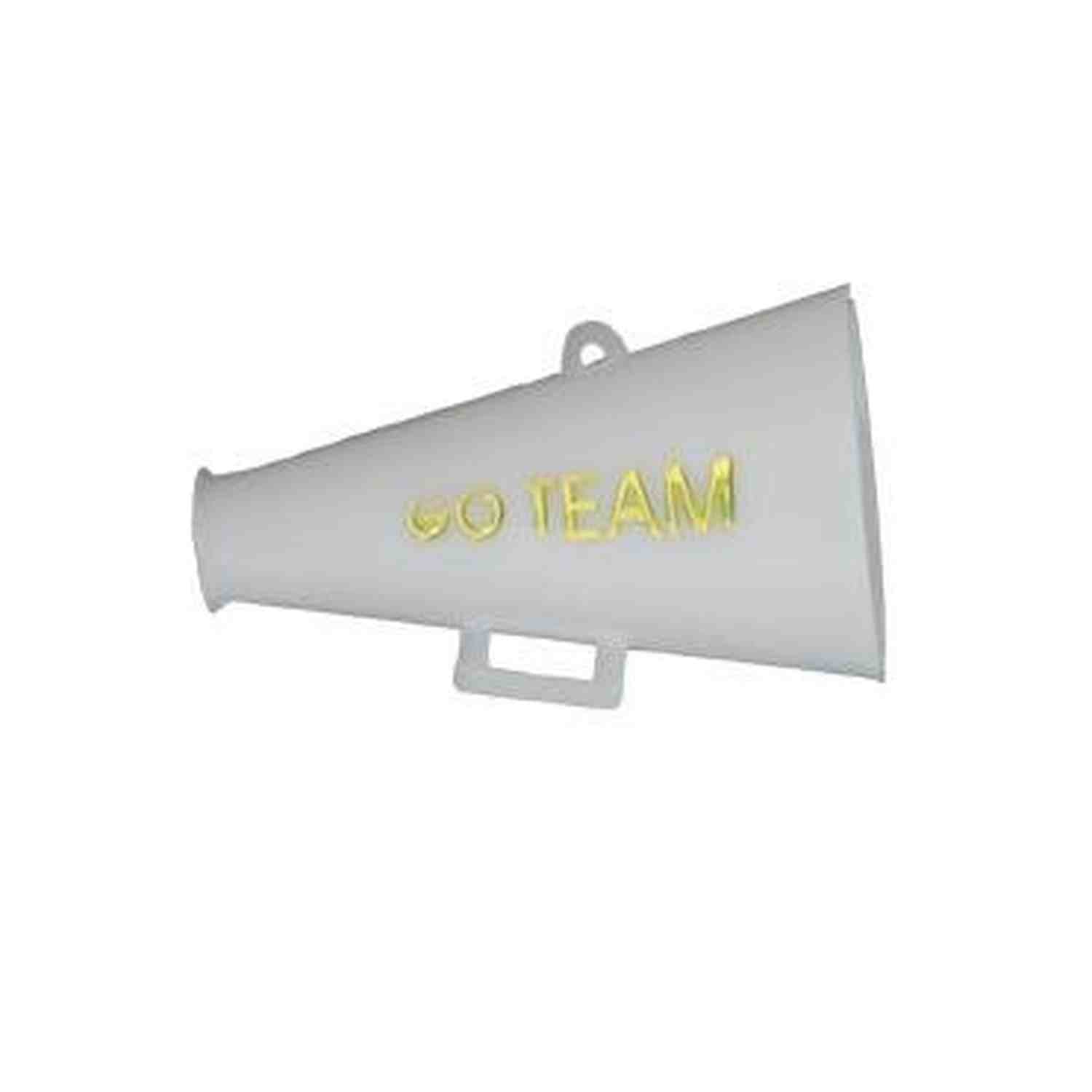 Shop For Go Team Megaphone Charm: White/Gold